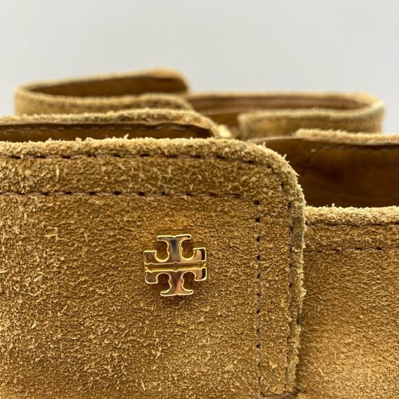 Tory Burch Sabe Caramel Suede Women’s Boots 10M - Picture 5 of 12